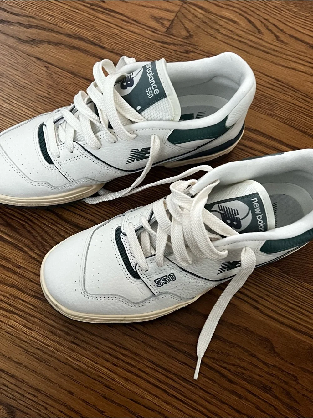 New Balance 550 x Aimé Leon Dore Sneakers in a White and Green